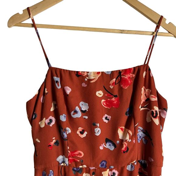 Hutch Declan Foral Printed Sleeveless Square Neck Midi Dress Size 10 - Picture 5 of 10